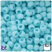 BeadTin Blue Cloud Opaque 9mm Barrel Pony Beads (500pcs)