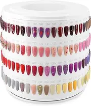 Nail Display 200 Colours, Nail Art Tips, Nail Tips for Gel Nails, Transparent Colour Card Plates, Nail Polish Display Ring Sticks, Pattern Tips for Nails, Nail Colour Display for Salon (CS200)