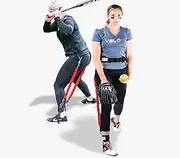 VeloPRO Velocity Load Harness | Resistance Training System for Softball Players | Pitchers & Hitters | Two Bungee Cords, One Foot Strap & Waist Belt | 4-in-1