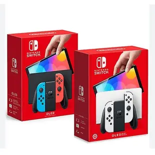 Switch 遊戲 主機 OLED 任天堂 電力加強版 動森 紅藍 灰黑 一年保固 台灣公司貨