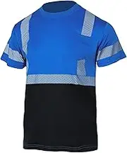 VENDACE Hi Vis Reflective Safety Shirts for Men ANSI Class 2 High Visibility Construction Work T Shirt
