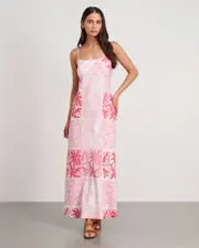 [Jag] Jag Women's Aria Calypso Bias Slip Dress In Pink Size 12 12 Pink