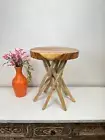 ORGANIC WOOD STOOL, Primitive Side Stool Table, Natural Tree Stool, Wooden Stool