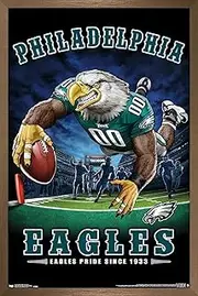 Trends International NFL Philadelphia Eagles - End Zone 17 Wall Poster, 22.375" x 34", Bronze Framed Version