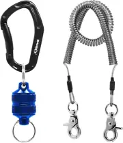 Fishing Strongest Magnetic Net Release Magnet Clip Holder Retractor with Coiled