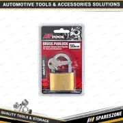 PK Tool 50mm Brass Padlock - Two Keys with Hardened Chrome Steel Shackle