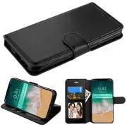 Leather Flip Wallet Phone Holder Protective Case Cover for iPhone 11 6.1" BLACK