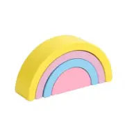 Toddler Rainbow Block Stacking Toy Early Learning Toy Sensory Block Baby Gift