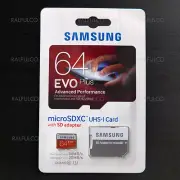 Samsung High Speed 64GB Micro SD Card+Adapter for HD Smartphones/Tablets/Cameras