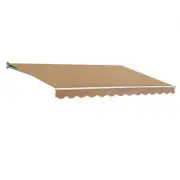 Instahut Retractable Folding Arm Awning Manual Sunshade 2.5Mx2M Beige