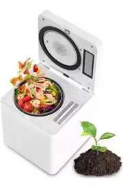 Electric Composter for Kitchen, 3L Compost Bin, Odorless/Auto-Cleaning/LED