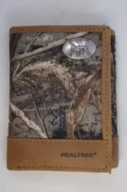 ZEP-PRO Nebraska Cornhuskers Realtree Max-5 Camo Trifold Wallet Tin GIFT Box