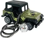 [HOCAH] Keychain 2 Pieces Of Camouflage Jeep Three-Dimensional Car Keychain School Bag Pendant Pair Of Small Gifts
