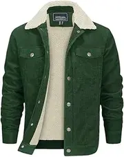 [Zozogag] Winter Men's Thicken Thermal Jackets Multi-Pockets Button Jackets Fleece Jackets