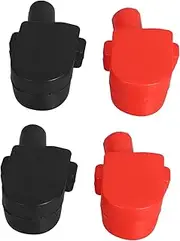 Gatuida 4pcs Battery Terminal Covers Fire Resistant Insulation Protection for Cars Motorcycles Trucks Rvs Color Coded Positive Negative Pole Marking Durable Protector Boot