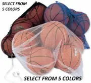 Mesh Sport Equipment Ball Bag Heavy Duty Nylon LARGE 24" X 36" *Up To 12 Balls*