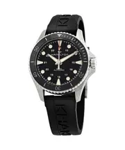 Hamilton Khaki Navy Scuba Rubber Strap Black Diver H82515330 300M Mens Watch
