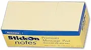 Beautone, Stick On Notes, 38mm x 50mm, 12 Pads x 100 Sheets, Yellow