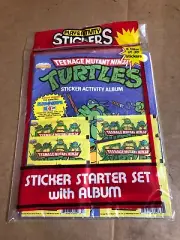 Vintage Teenage Mutant Ninja Turtles Sticker Activity Album Sealed Slidescope **