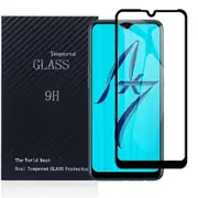 [1 PACK] Oppo AX7 Screen Protector Full Coverage Tempered Glass Screen Protector Guard (Black) - Case Friendly