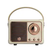 Nevenka Portable Bluetooth Wireless Stereo Retro Speakers-White