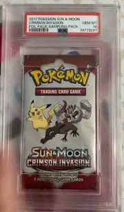 PSA 10 Gem Mint Pokemon Card Crimson Invasion Sampling Pack Booster Pack Pikachu