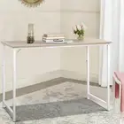 Computer Desk with Wood Top Fashionable Functional Workstation Silhouette Design