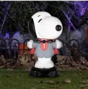 Halloween Lighted PEANUTS SNOOPY VAMPIRE 24” Blow Mold Yard Outdoor Decoration