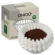 Basket Coffee Filters 8-12 Cup, 200 Count Flat Bottom Paper Filters for Drip ...