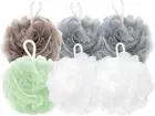 Shower Loofah Sponge Pouf 6 Pcs Large Mesh Bath Puff Soft Exfoliating Bath Spong