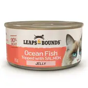 Leaps & Bounds Fish Top wSalmon Jelly Cat Can 85gx12