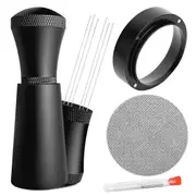WDT Tools Espresso Puck Screen - 54mm Dosing Funnel & Stainless Steel Needles Coffee Stirrer Distri Black