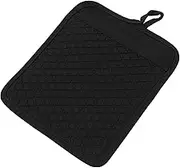 DINHEAROM Heat Resistant Silicone and Cotton Glove Oven Mitts Pot Holders Set for Cooking Baking BBQ