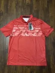 NWT Sligo Polo Shirt Red Golf Performance Men's Size Medium. A6