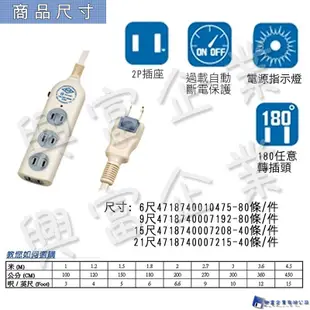 【興富】【BI030400】威電牌家用延長線E-204(9尺/2.7M)【超取5條】台灣製造 安全便利有保障 方便好用