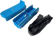 Toddler Ice Skates Adjustable Double Runner Bob Skates with Durable Hook and Loop Fastener Straps, Blue