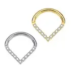 Elegant Hinged Segment Hoop Unique Nose Piercing Unisex Body Jewelry Nose Rings