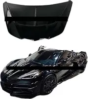 hood scoops for cars， Glossy Black ST Style Front Hood Compatible For Chevrolet Corvette C8 New Carbon Fiber Fiberglass Bonnet Condition