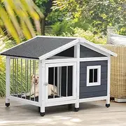 Alopet Dog Kennel Outdoor Indoor Pet House Wooden Garden