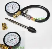Compression Tester Gauge 13" Flex Hose Drive 14mm 18mm Adapters & Straight Stem