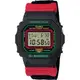 CASIO 卡西歐 G-SHOCK 紅武士 帆布錶帶手錶(DW-5600THC-1)