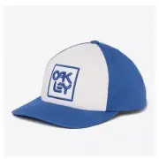 Oakley Snapback Logo Hat Blue White Men’s Trucker Cap 912017 NEW NWT