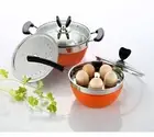 2PCS Multipurpose Stainless Steel Pots Cooker Boiler Steamer Egg AU Stock ✨