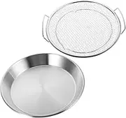 CLISPEED Stainless Steel Draining Basket Mesh Filtering Oil Filter Pan Drip Pan Long-Lasting Easy to Maintain