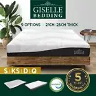 Giselle Memory Foam Mattress Cool-gel Medium Firm Queen Single Double 21cm 25cm