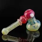 9" Handmade Titan Red Hammer Bubbler Sherlock Tobacco Smoking Bowl Glass Pipes