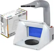 MEEDEN Airbrush Hobby Spray Booth with 3 LED Light Turn Table and Filter Hose...