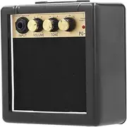 Portable Guitar Amplifier Mini 3W Speaker with High-Sensitivity Dedicated Guitar Speakers for Clear Sound Effects, Black & Gold Material