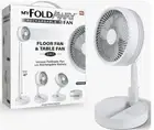 NEW FOLDAWAY FAN DELUXE Rechargeable Ultra Lightweight Portable Compact Fan