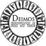 Deimos Dread Terror Greek Mythology - 25 Pack Circle Stickers 3 Inch